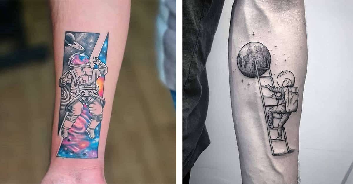 24 Super Cool Astronaut Tattoo Designs